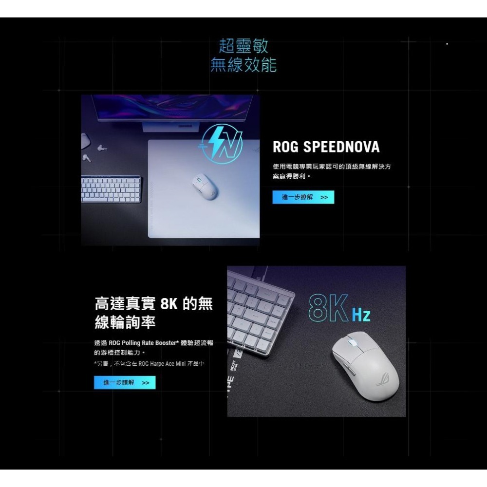 ASUS 華碩 ROG Harpe Ace Mini 無線電競滑鼠 電競滑鼠 無線滑鼠 遊戲滑鼠 光華商場 公司貨-細節圖8