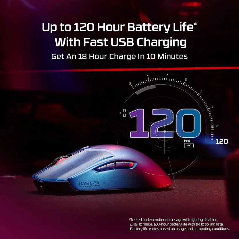 HyperX Pulsefire Haste 2 S－Wireless 無線電競滑鼠 電競滑鼠 遊戲滑鼠 無線滑鼠 光華-細節圖4
