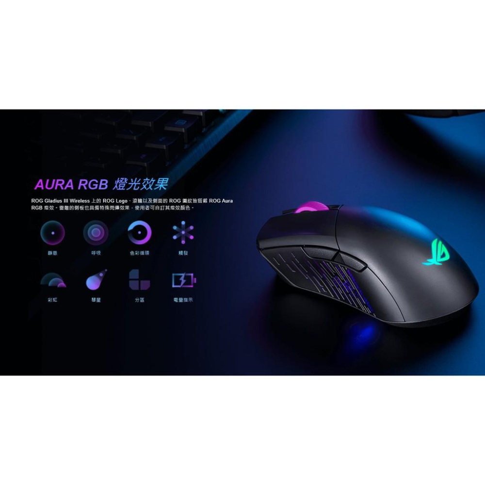 【熱銷】ASUS 華碩 ROG Gladius III 神鬼戰士 有線滑鼠 機械式微動 電競滑鼠 公司貨-細節圖4