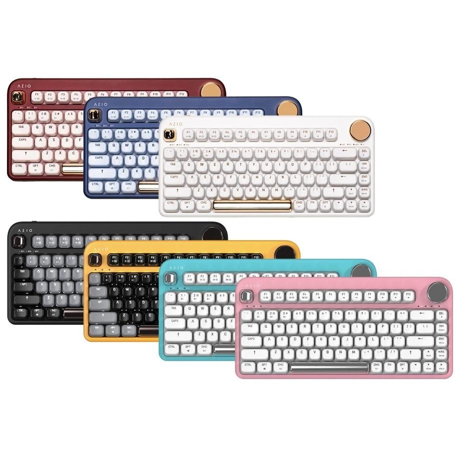 【限時活動】AZIO IZO 藍牙短鍵盤 無線鍵盤 復古 英文鍵盤 PBT 青軸/紅軸 Windows MAC 光華商場-細節圖2