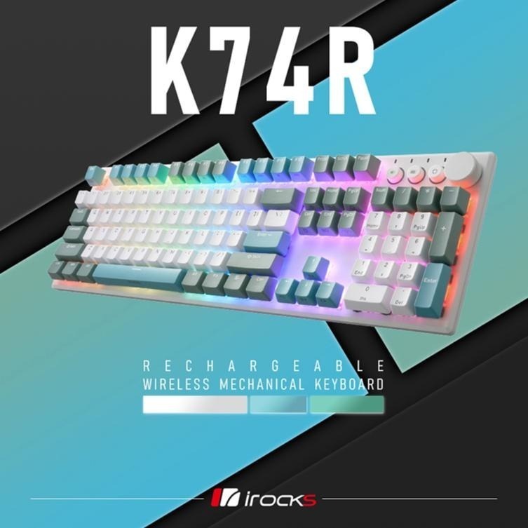 【加碼好禮】iRocks 艾芮克 K74R 機械式鍵盤 雙模 熱插拔 Gateron軸 紅軸 茶軸 青軸 RGB 中文-細節圖3