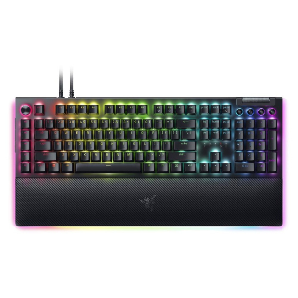 Razer 雷蛇 BLACKWIDOW 黑寡婦蜘蛛幻彩版 V4 Pro 綠軸 黃軸 電競鍵盤 有線鍵盤 中文鍵盤-細節圖3