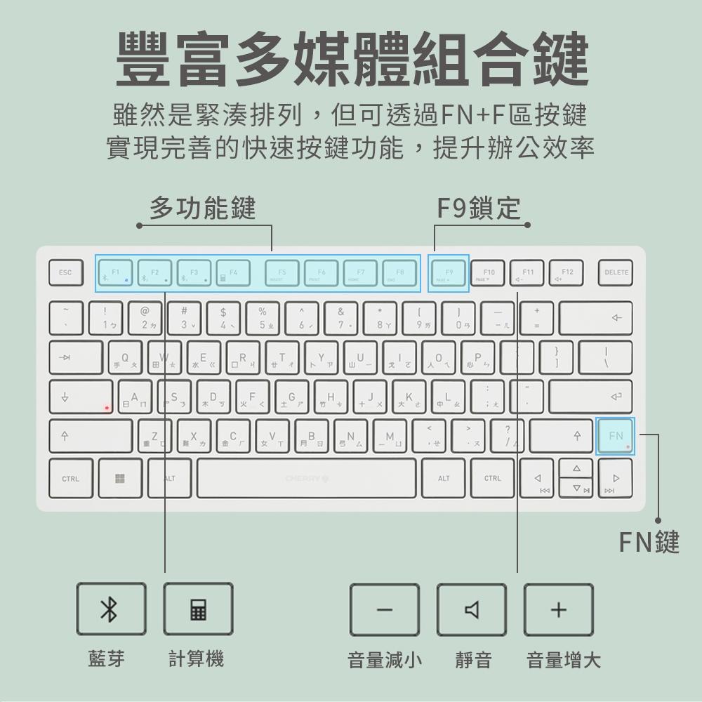 CHERRY 櫻桃 KW 7100 MINI BT 藍芽無線鍵盤 無線鍵盤 藍芽鍵盤 KW7100 光華-細節圖3
