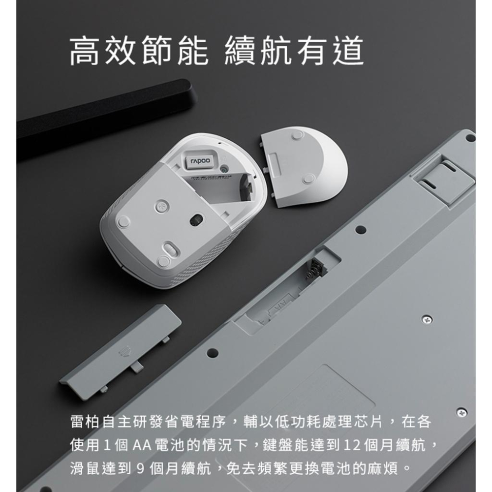 Rapoo 雷柏 8100GT 多模式無線鍵鼠組 鍵鼠組 鼠鍵組 無線鍵盤 無線滑鼠 藍芽5.0 2.4G 光華商場-細節圖4