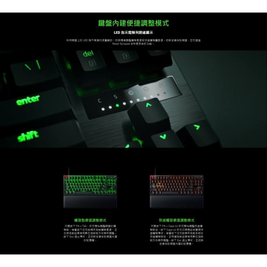 Razer 雷蛇 Huntsman V3 Pro TKL／Mini 機械式電競鍵盤 英文 獵魂光蛛 電競鍵盤 機械鍵盤-細節圖5