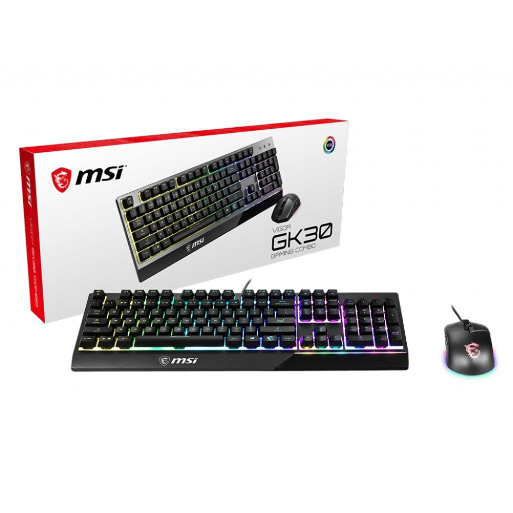 【滿額贈】MSI 微星 Vigor GK30 Combo TC 中文版 電競鍵盤滑鼠組 鍵盤滑鼠 RGB 黑色 白色-細節圖4