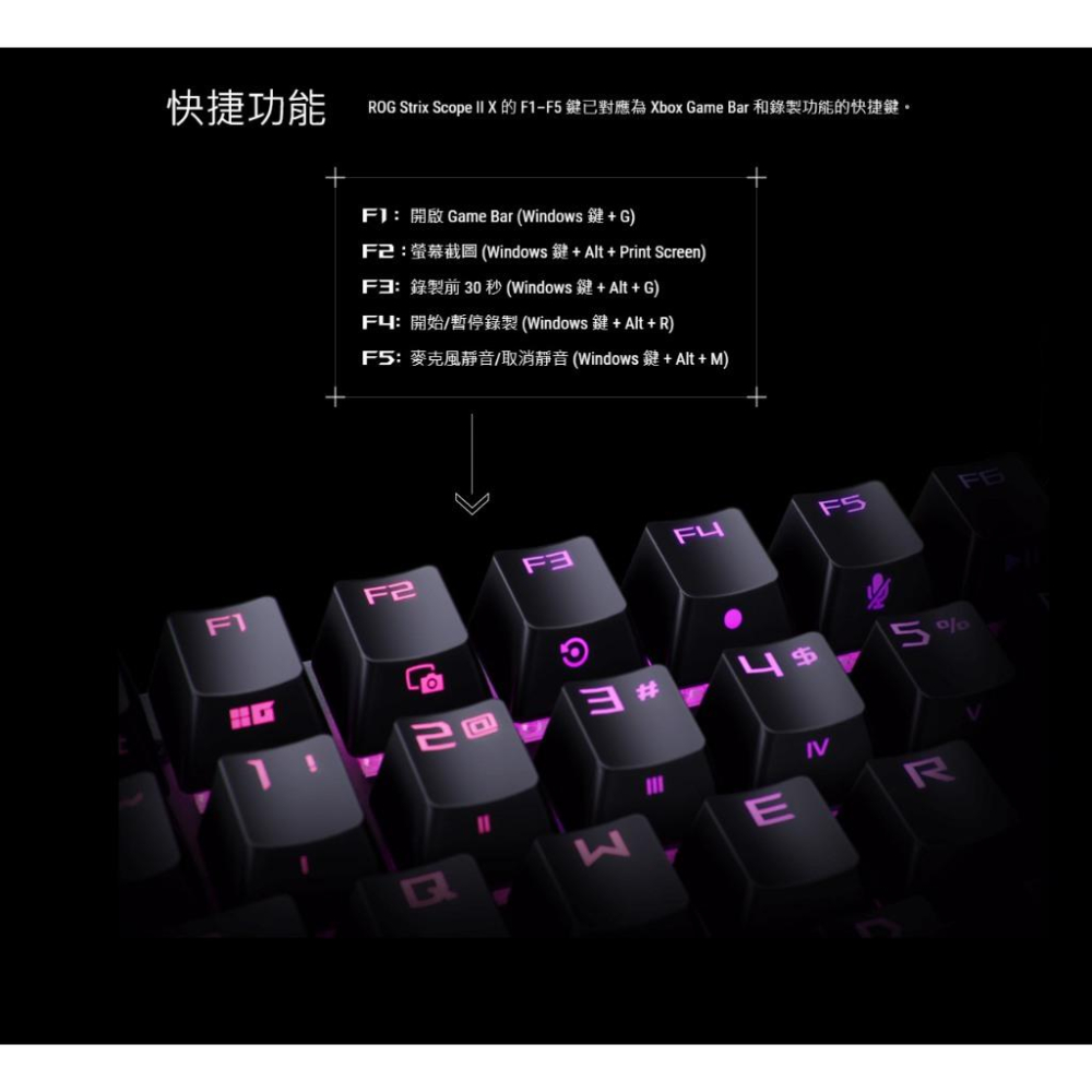 ASUS 華碩 ROG Strix Scope II X 機械式電競鍵盤 電競鍵盤 遊戲鍵盤 機械鍵盤 公司貨 光華-細節圖5