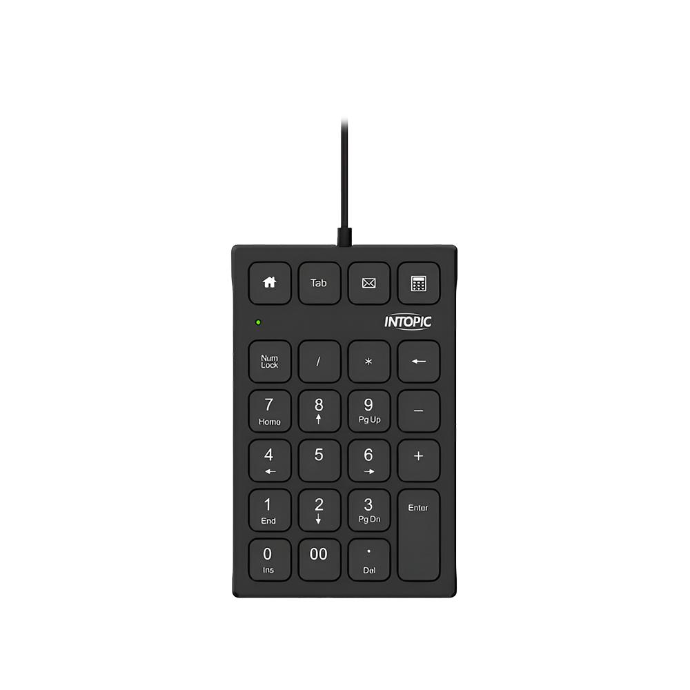 Intopic 廣鼎 KBD-N108－USB 有線數字鍵盤 數字鍵盤 有線鍵盤 巧克力 數字鍵 光華-細節圖2