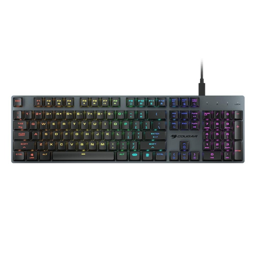 COUGAR 美洲獅 LUXLIM 超薄光學機械矮軸 RGB 電競鍵盤 (紅軸) 機械矮軸 機械鍵盤 遊戲鍵盤 光華-細節圖2