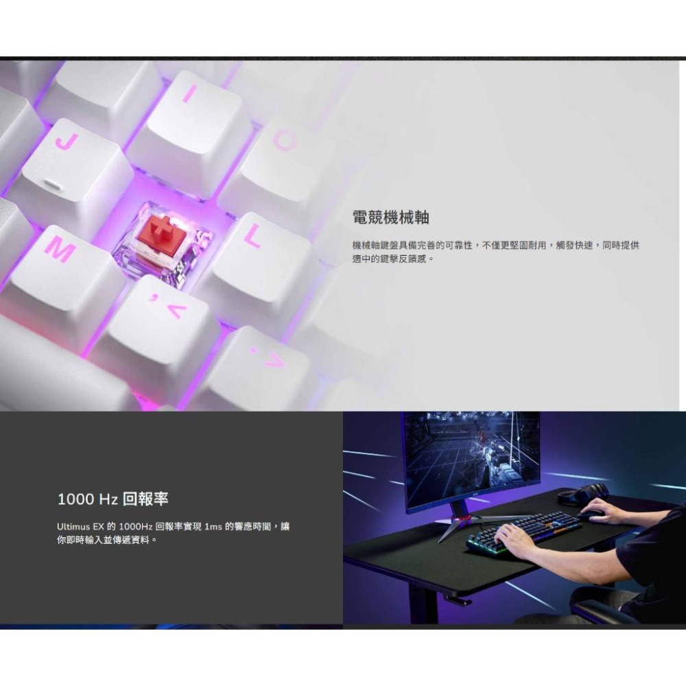 COUGAR 美洲獅 ULTIMUS EX 機械式電競鍵盤 RGB 電競鍵盤 機械鍵盤 遊戲鍵盤 有線鍵盤 光華-細節圖4