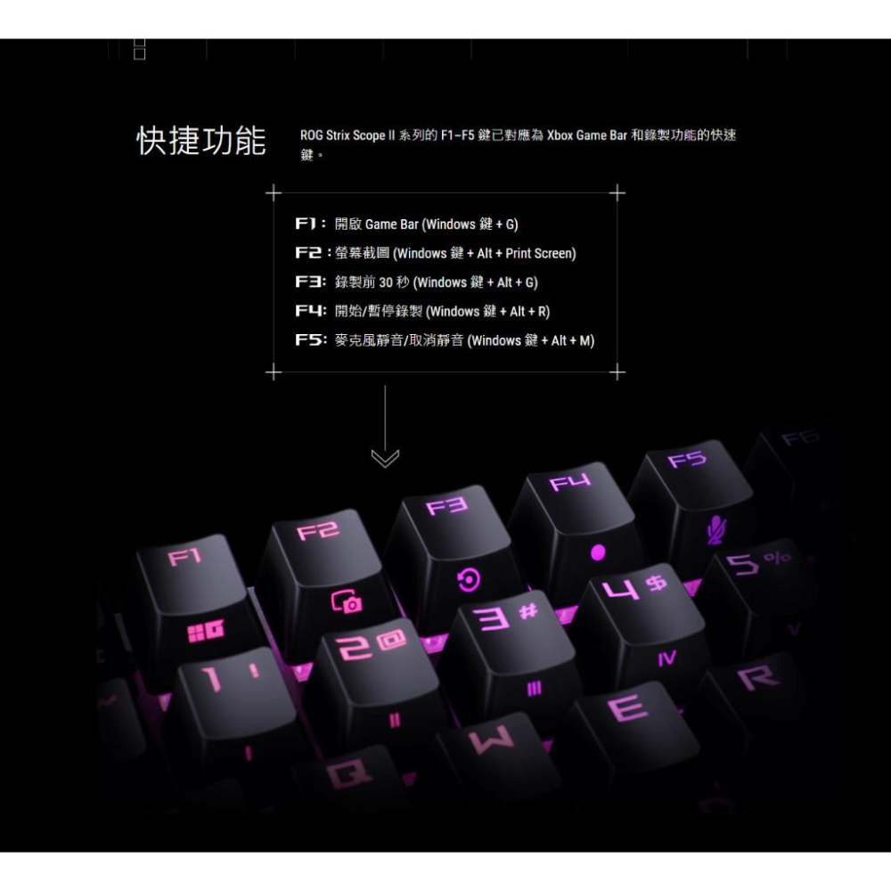 ASUS 華碩 ROG Strix Scope II RX 機械式電競鍵盤 PBT 電競鍵盤 遊戲鍵盤 機械鍵盤 光華-細節圖6