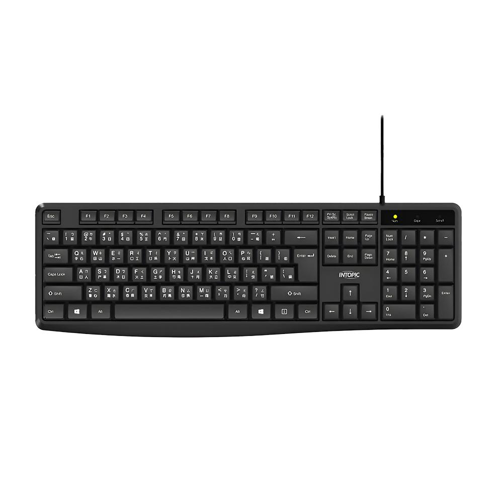 Intopic 廣鼎 KBD-109 尊爵USB標準鍵盤 有線鍵盤 文書鍵盤 辦公鍵盤 標準鍵盤 光華-細節圖2