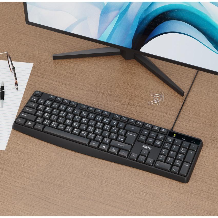 Intopic 廣鼎 KBD-109 尊爵USB標準鍵盤 有線鍵盤 文書鍵盤 辦公鍵盤 標準鍵盤 光華-細節圖7