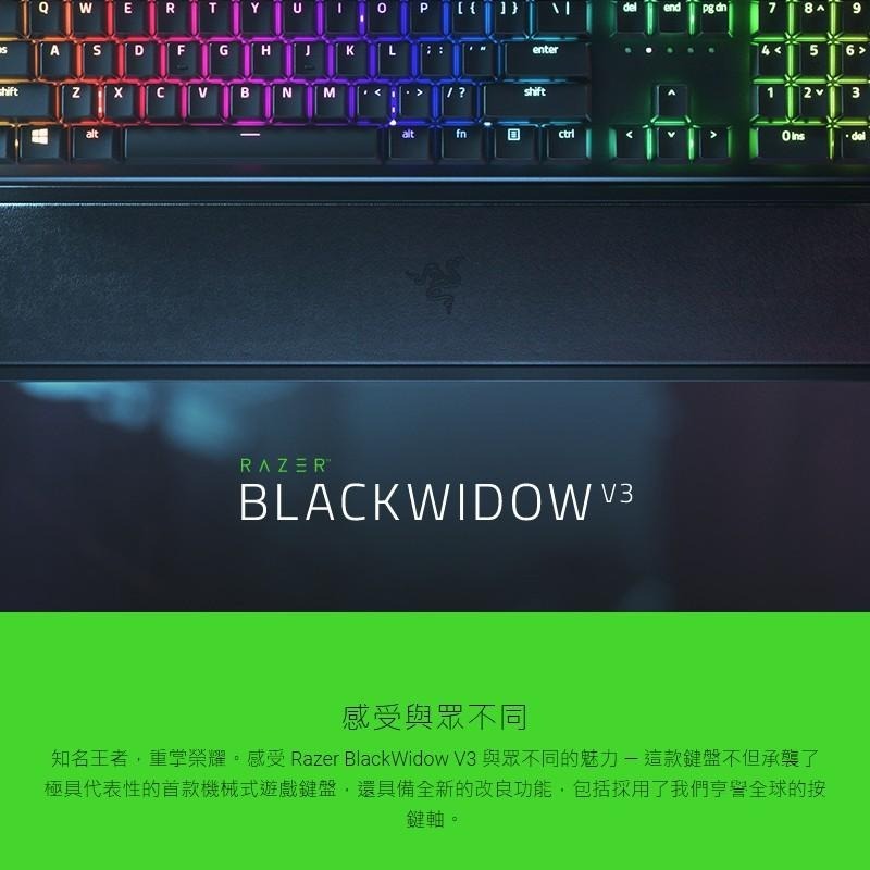 【重磅登場】RAZER 雷蛇 BlackWidow V3 黑寡婦蜘蛛幻彩版 機械鍵盤 黃軸 黑寡婦蜘蛛 綠軸 光華商場-細節圖3