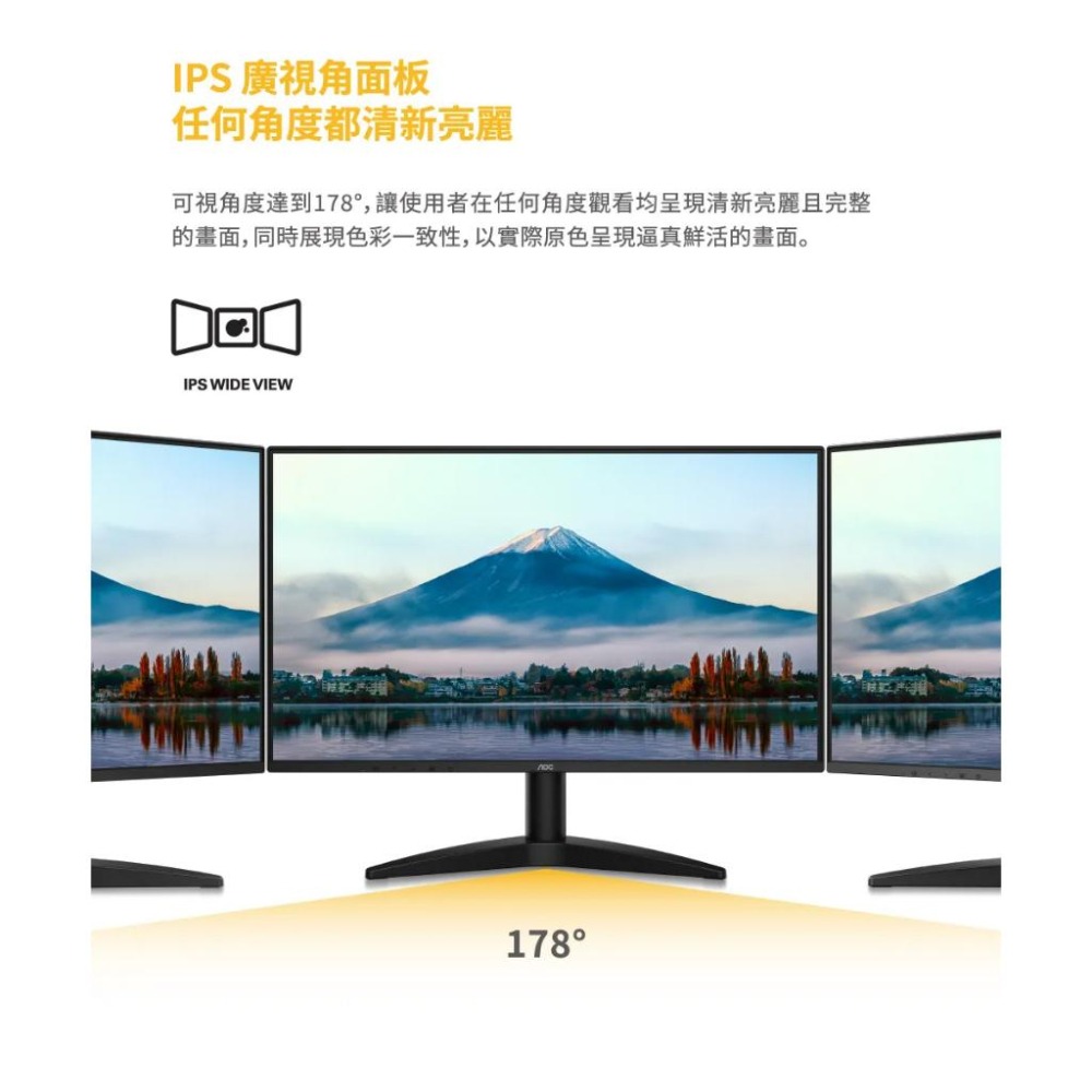 AOC 24B36H3 24吋 FHD 電腦螢幕 120Hz／IPS／1ms／101%NTSC ／VGA 光華 公司貨-細節圖4