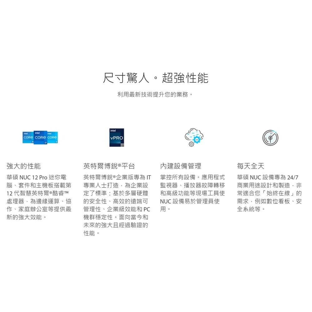 【升級含安裝】ASUS 華碩 NUC 12 PRO RNUC12WSHI700009I i7-1260P 迷你主機-細節圖6