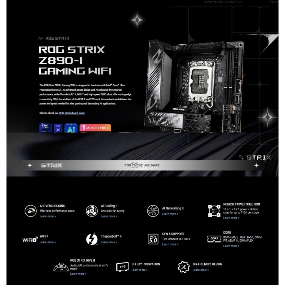 ASUS 華碩 ROG STRIX Z890-I GAMING WIFI－ITX 主機板 LGA1851 公司貨 光華-細節圖3