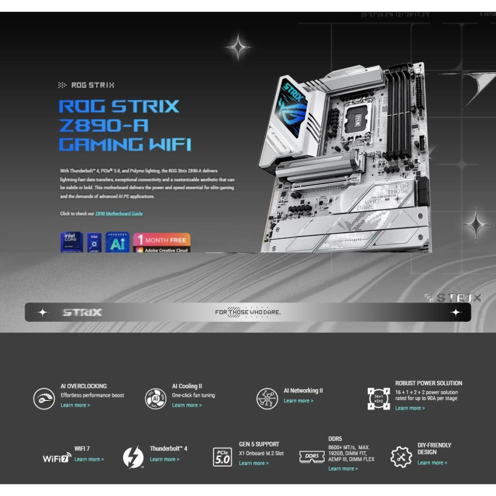 ASUS 華碩 ROG STRIX Z890-A GAMING WIFI－ATX 主機板 LGA1851-細節圖3