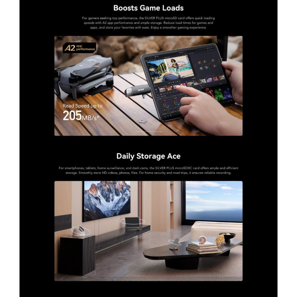 Lexar 雷克沙 Silver Plus－128G／256G／512G microSDXC UHS-I 記憶卡 光華-細節圖6