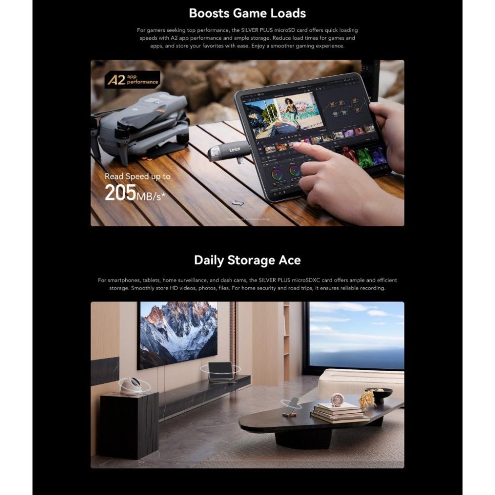 Lexar 雷克沙 Silver Plus－128G／256G／512G microSDXC UHS-I 記憶卡 光華-細節圖6