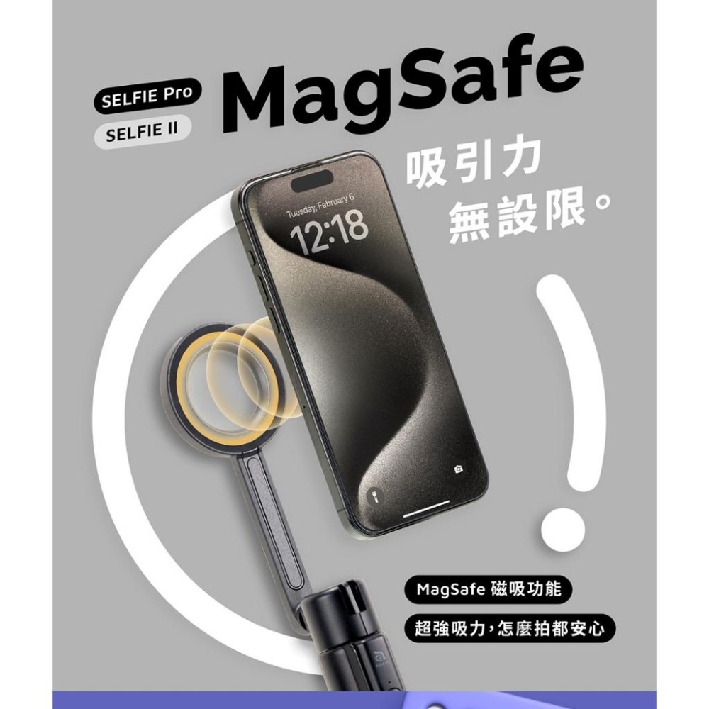 ADAM 亞果元素 SELFIE II /PRO/SHOT 藍牙磁吸自拍棒 手持相機握把 自拍棒 藍牙自拍棒 行動電源-細節圖4