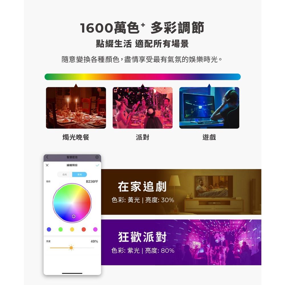 TP-LINK Tapo L530E 智慧燈泡 多彩調節 氣氛燈 智慧燈泡 語音控制 遠端控制 彩色燈 小夜燈 光華商場-細節圖5