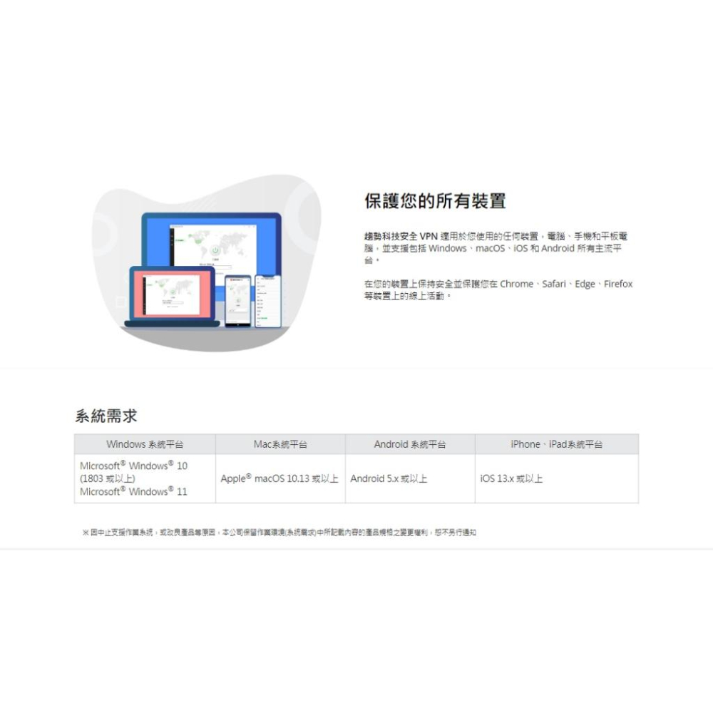 TrendMicro 趨勢科技 趨勢智慧安全VPN 防護版 1年授權 ESD 網路防護 數位版 光華商場-細節圖5