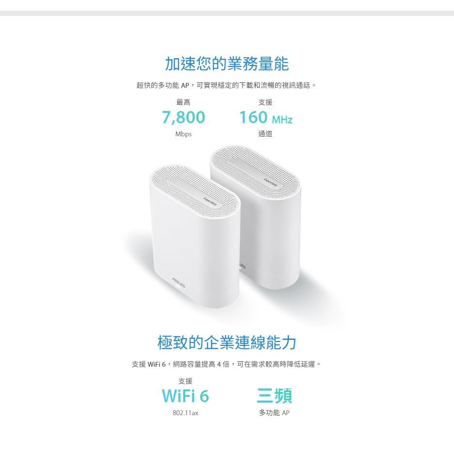 ASUS 華碩 ExpertWiFi EBM68 三頻 WiFi6 商用Mesh系統  Mesh Wifi 分享器 光華-細節圖3