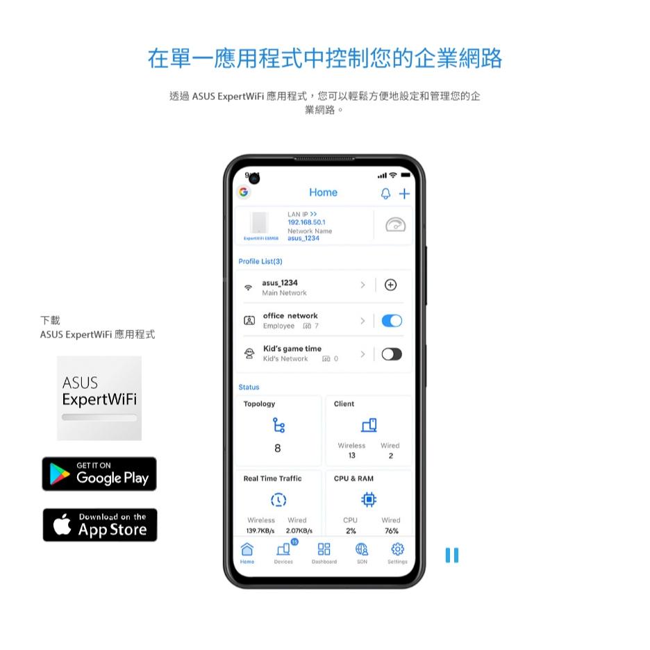 ASUS 華碩 ExpertWiFi EBM68 三頻 WiFi6 商用Mesh系統  Mesh Wifi 分享器 光華-細節圖7