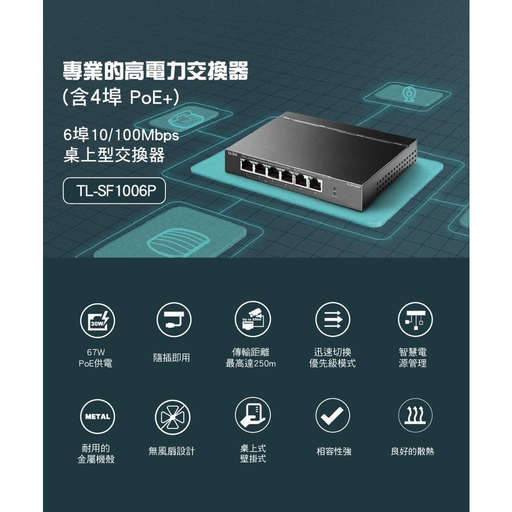 TP-LINK TL-SF1006P 6埠 桌上型交換器 網路交換器 光華商場 公司貨-細節圖3