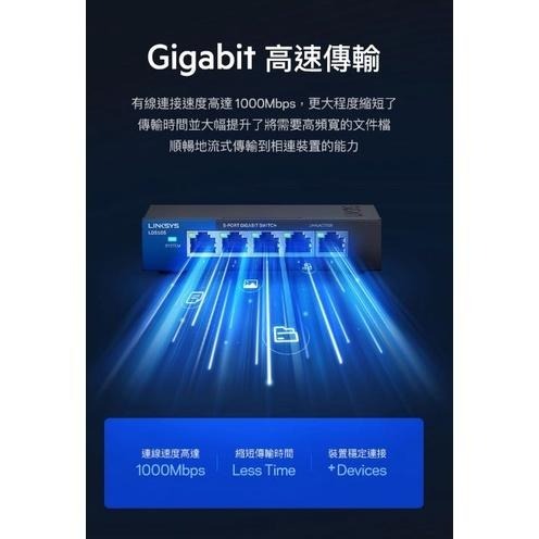 Linksys LGS108 8埠 Gigabit 乙太網路交換器 鐵殼 LGS108-AP 網路交換器 光華商場-細節圖5
