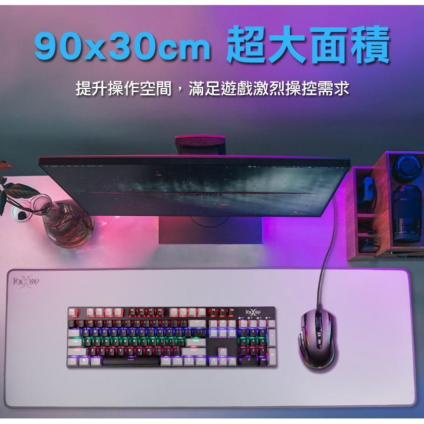 Foxxray FXR-PPS-20 灰宙迅狐 防潑水 電競滑鼠墊 長版 90cm*30cm 光華商場 廣鼎 橡膠防滑-細節圖4