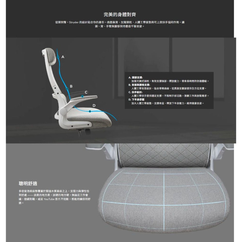 COUGAR 美洲獅 STRYDER 多用途人體工學椅 高椅背 可上掀扶手 電腦椅 電競椅 遊戲椅 人體工學椅 光華-細節圖5