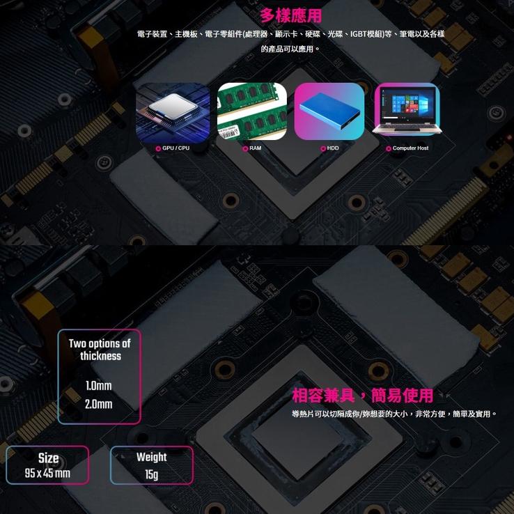 CoolerMaster 酷碼 Thermal Pad Pro 矽膠導熱片 CPU 記憶體 顯示卡 散熱片 光華商場-細節圖4
