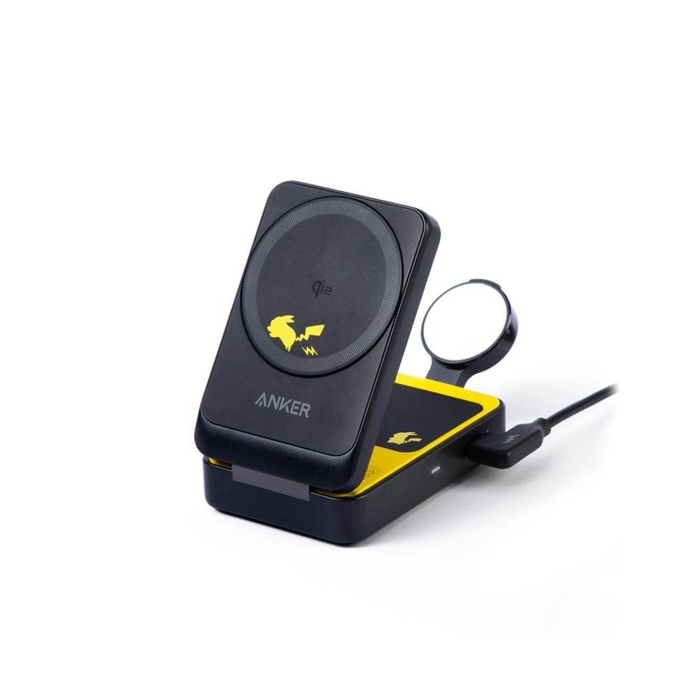 ANKER B2557 皮卡丘 三合一 MagGo Qi2 15W磁吸無線充電座 寶可夢 無線充電座 充電器 光華商場-細節圖2
