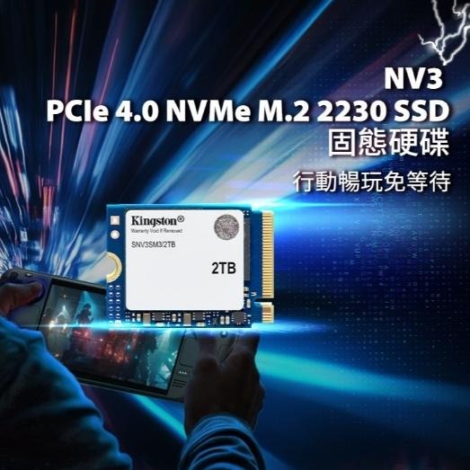 Kingston 金士頓 SNV3SM3 1TB/2TB 2230 PCIe 4.0 NVMe NV3 SSD固態硬碟-細節圖6