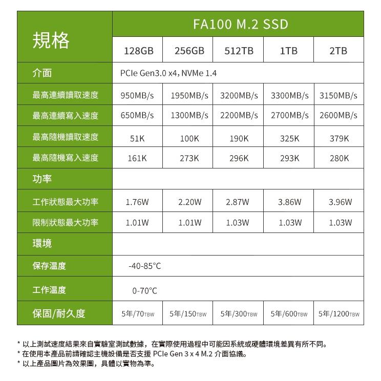 ACER 宏碁 FA100 256GB 1TB PCIe M.2 SSD固態硬碟 256G 1T 五年保固 光華商場-細節圖8