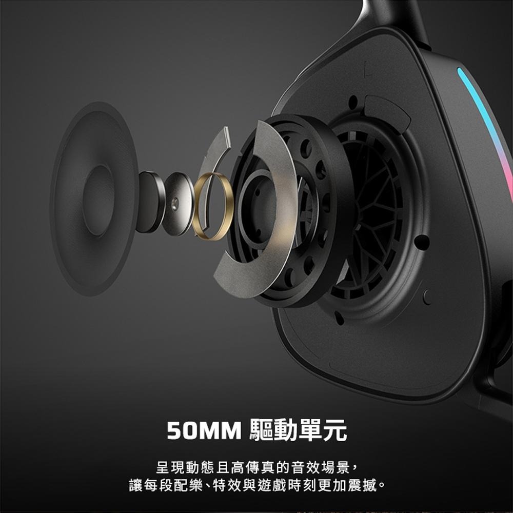 CORSAIR 海盜船 VOID V2－天行者 RGB 無線耳機麥克風 無線耳機 遊戲耳機 電競耳機 光華商場-細節圖6