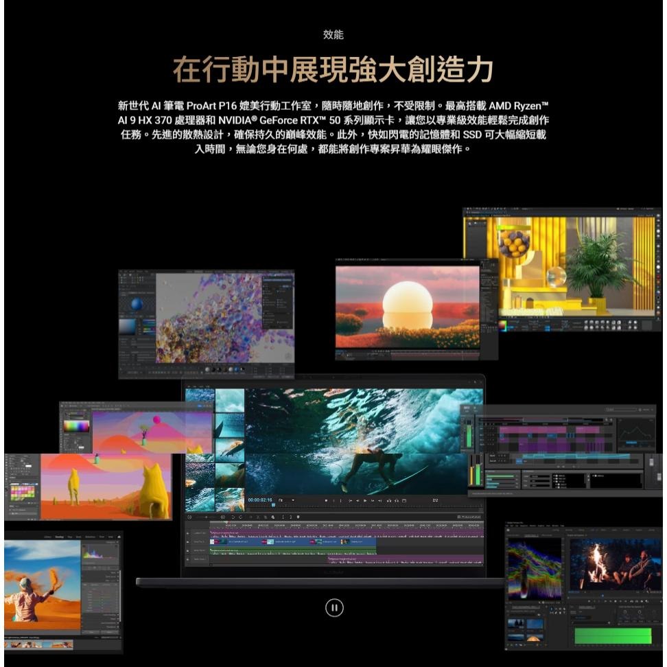 ASUS 華碩 ProArt P16 (H7606) H7606WX 16吋 AI 創作筆電 AI9／RTX5090-細節圖5