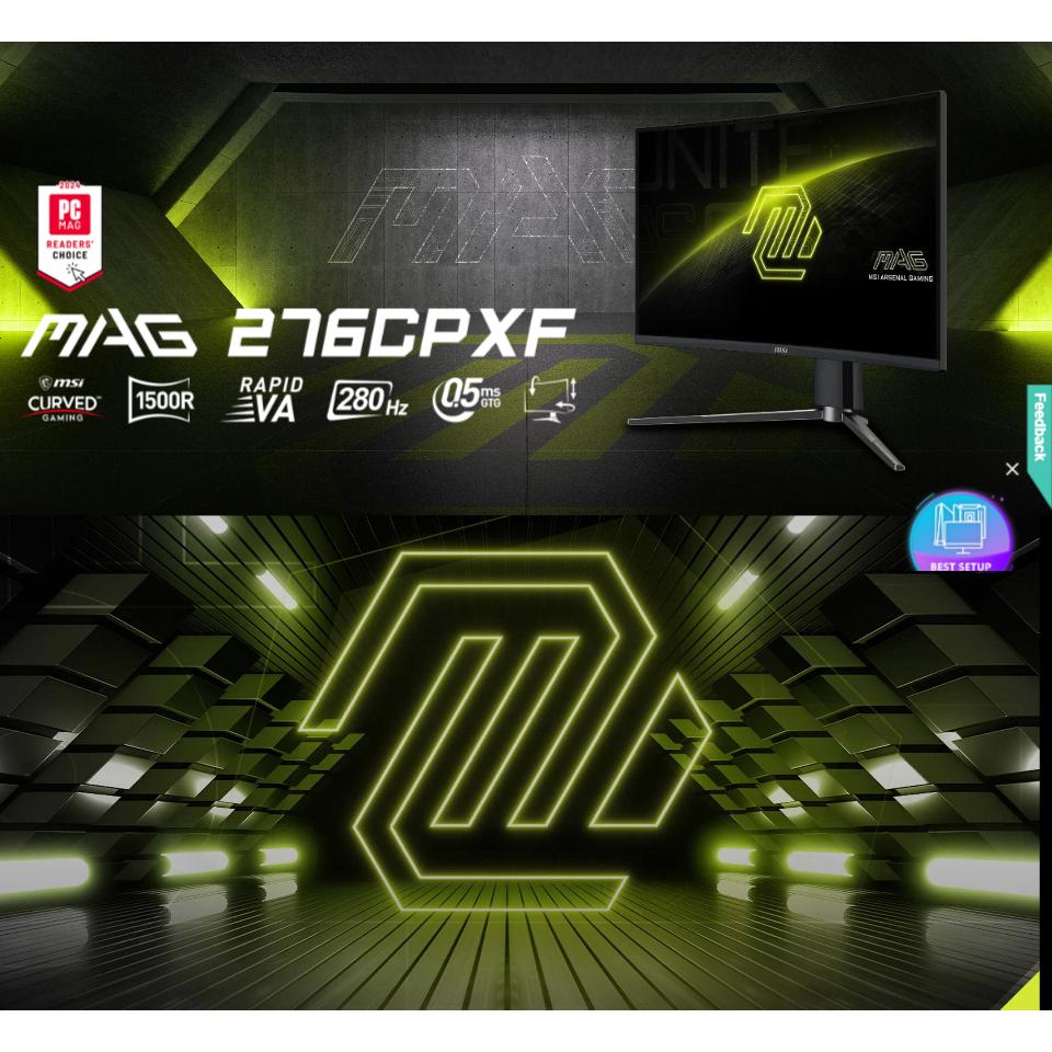 MSI 微星 MAG 276CPXF 27吋 FHD 曲面電競螢幕 280Hz／VA／Adaptive-Sync 光華-細節圖3