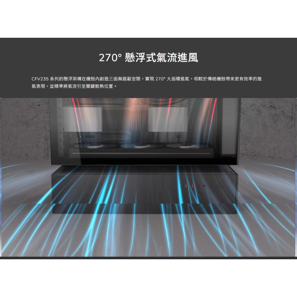 COUGAR 美洲獅 CFV235 Mesh－ATX 電腦機殼 U高175／卡長430／2x預裝風扇 光華-細節圖4