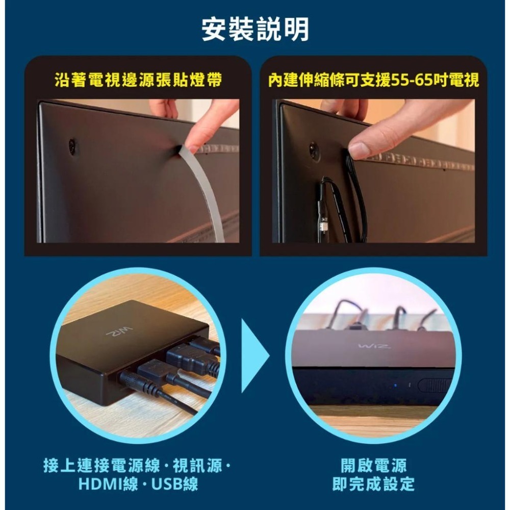Philips 飛利浦 PW025－WiZ HDMI電視影音同步套組 聲光同步 氣氛燈條 電影同步燈條 影音同步 光華-細節圖6