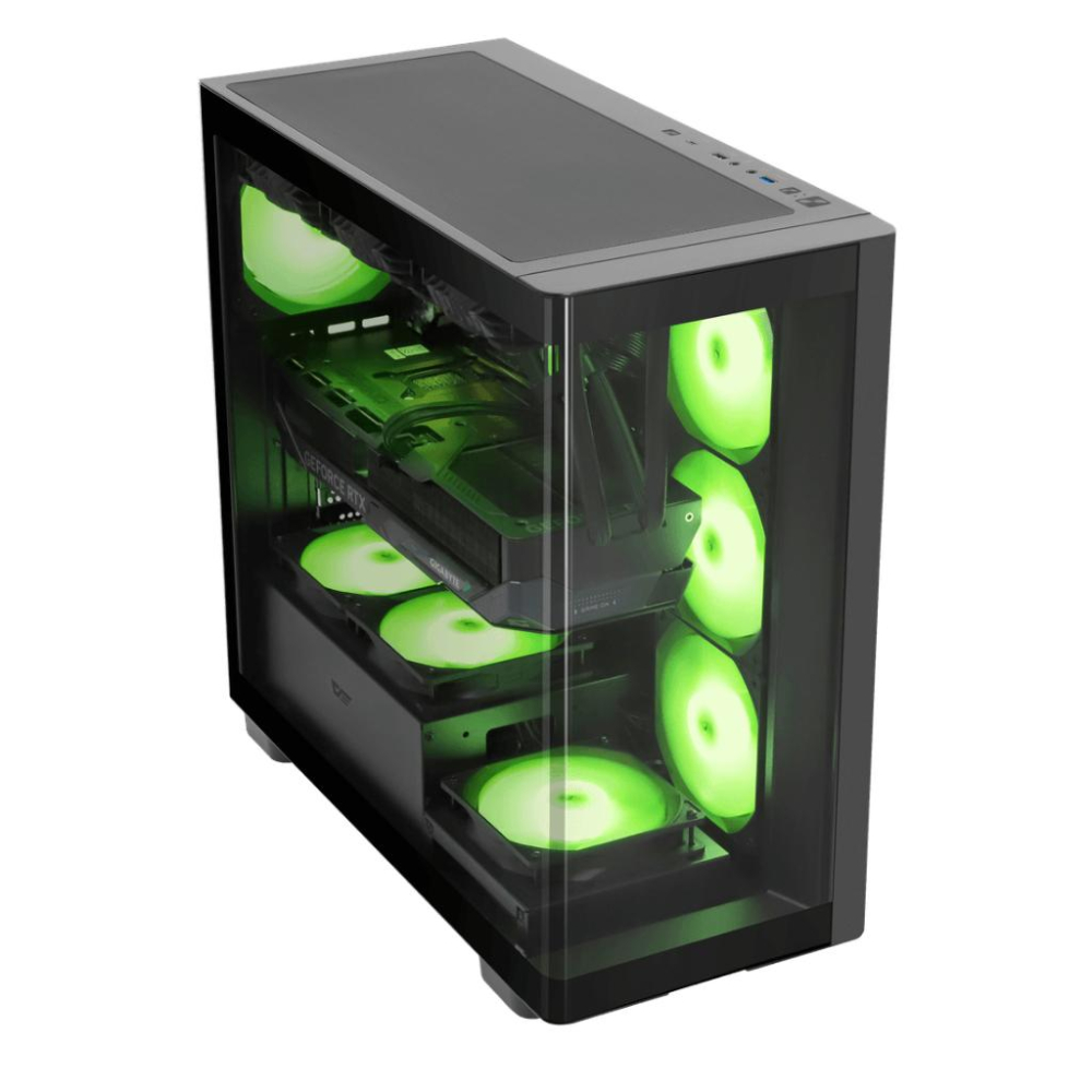 darkFlash 大飛 DS900G－全景 ATX 電腦機殼 U高170／卡長425／4x預裝風扇／曲面玻璃 光華-細節圖5