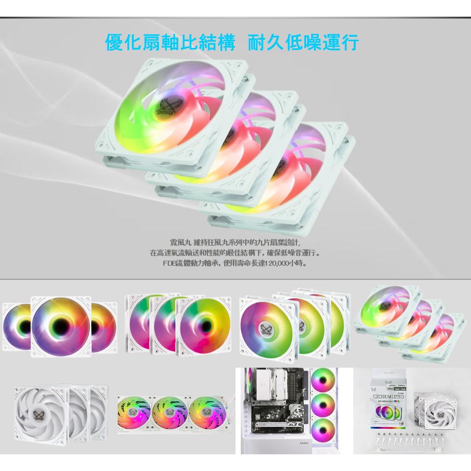 Scythe 鐮刀 Wonder Tornado 120 霓風丸 2500 12公分 機殼風扇 (三入) 散熱風扇 光華-細節圖4