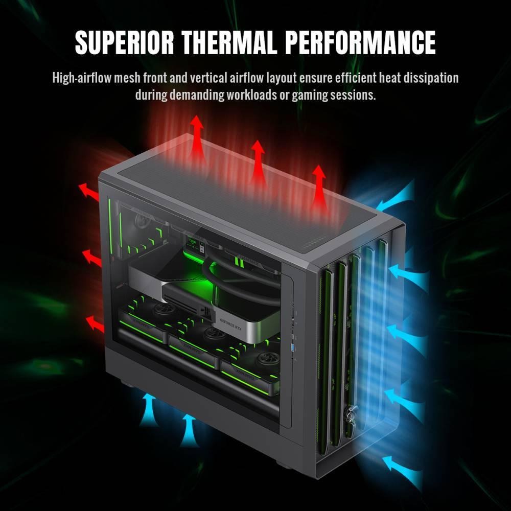 GAMEMAX CLAW 360－M-ATX 電腦機殼 U高175／卡長420／3x預裝風扇 光華商場 公司貨-細節圖5