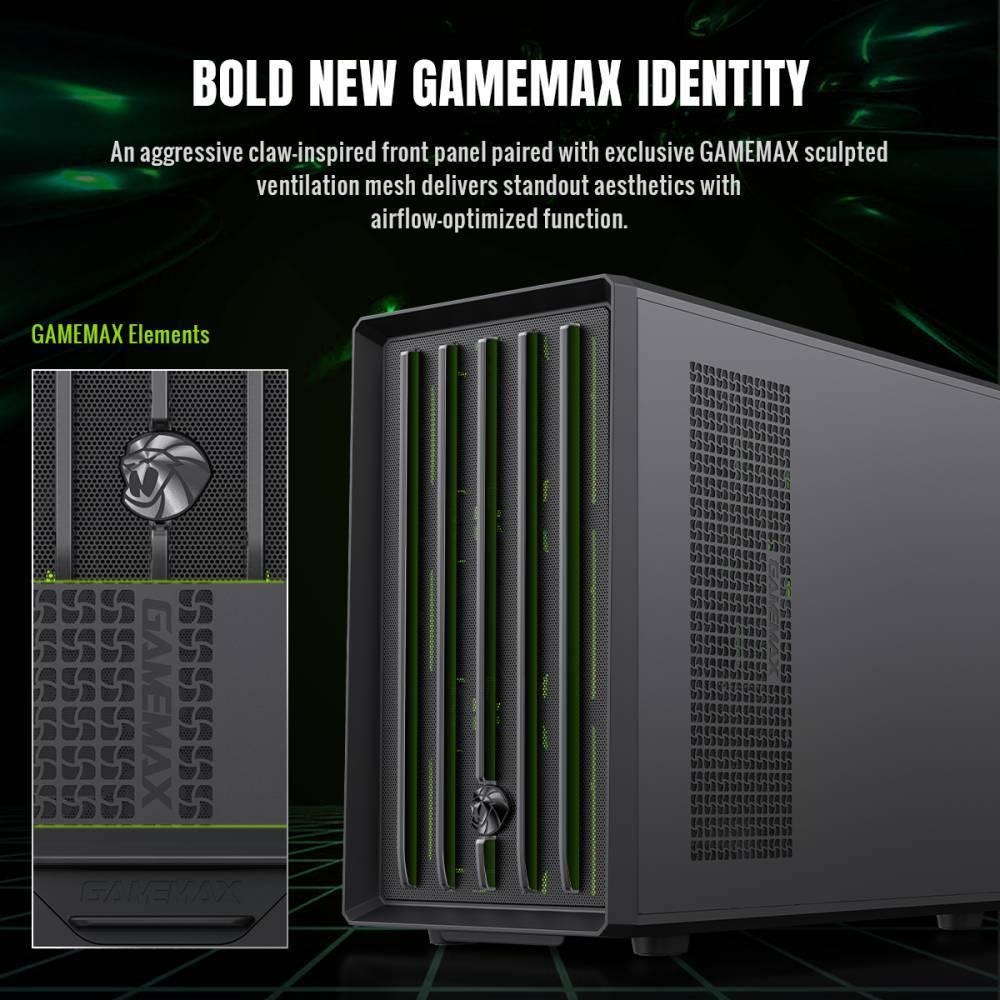 GAMEMAX CLAW 360－M-ATX 電腦機殼 U高175／卡長420／3x預裝風扇 光華商場 公司貨-細節圖6