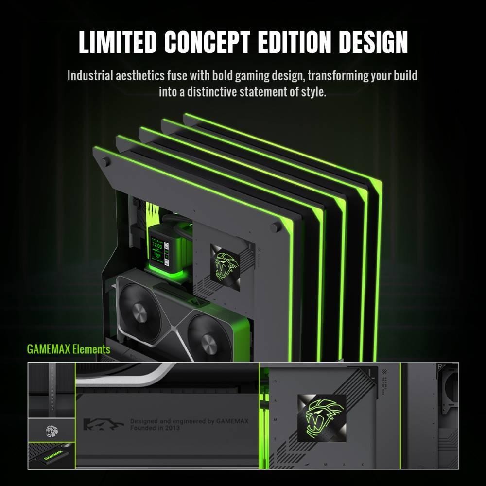 GAMEMAX BLADE CONCEP－ATX 電腦機殼 U高105／卡長400／開放式 光華商場 公司貨-細節圖3