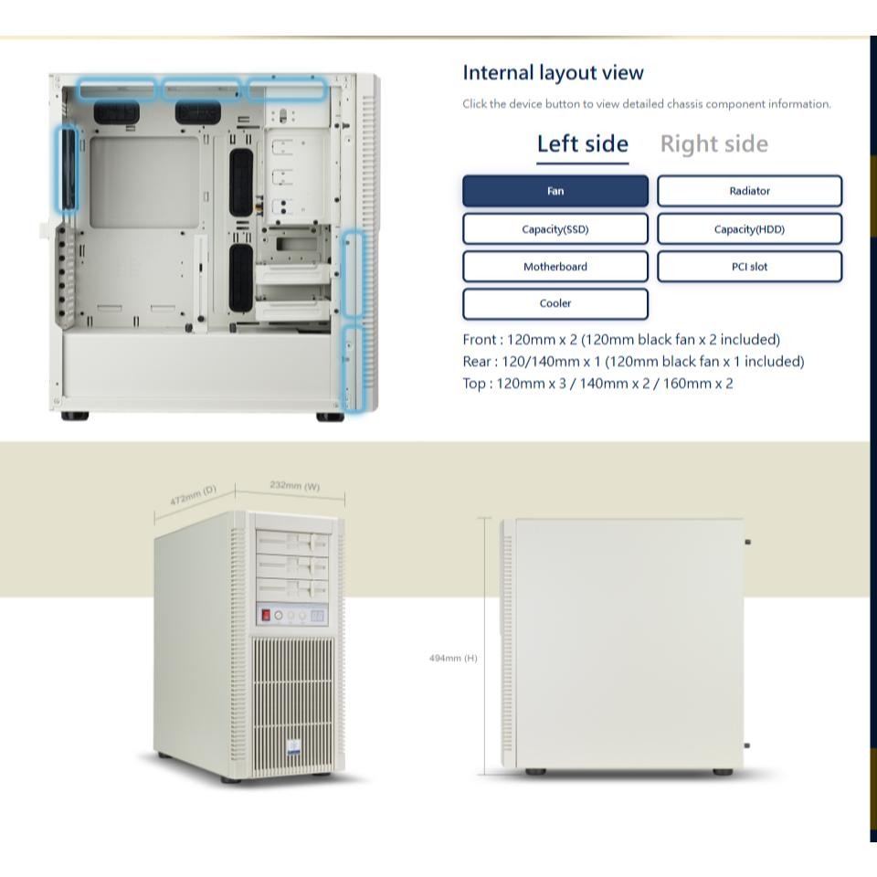 SilverStone 銀欣 FLP02 ATX 電腦機殼 U高182／卡長386／3x預裝風扇／復古風 光華-細節圖5