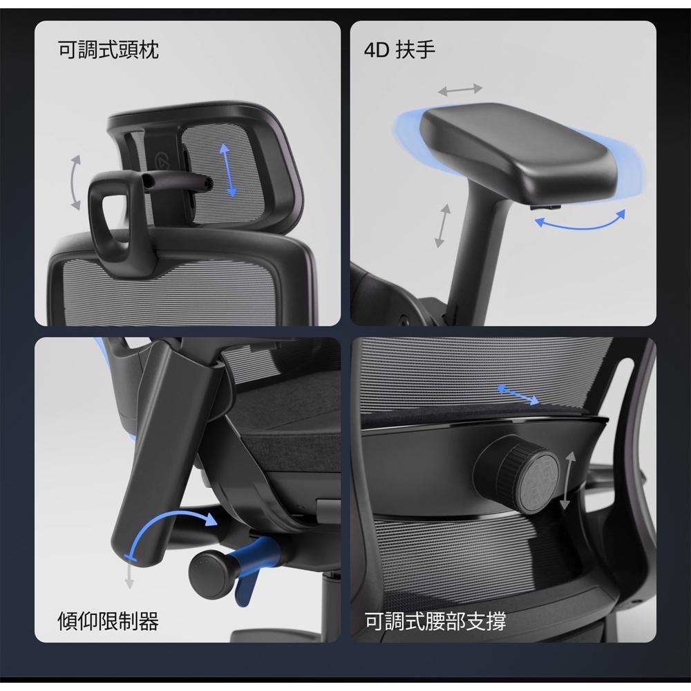 Corsair 海盜船 Elgato Embrace 人體工學電競椅 人體工學椅 電競椅 遊戲椅 電腦椅 光華-細節圖5