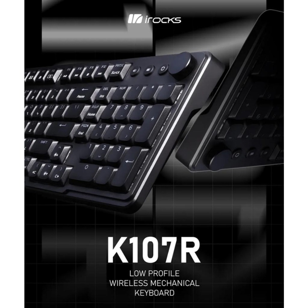 iRocks 艾芮克 K107R 三模機械式鍵盤 無線三模／矮軸／熱插拔 遊戲鍵盤 機械鍵盤 電競鍵盤 公司貨 光華-細節圖3